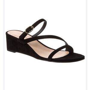 STUART WEITZMAN align ii buckle patent wedge sandal 8.5